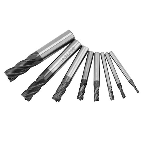 Image of 24pcs Nose End Mills,Milling Cutter Tool, 2 12mm 4 Flutes Carbide End Mill Set Tungsten Steel Milling Cutter Tool Kit, Wholesale Business