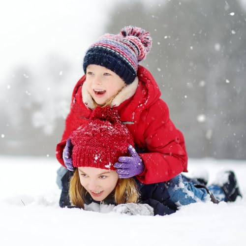 Image of ONESING 12 Pairs Kids Gloves - Warm Knitted Winter Gloves Bulk for Girls Boys | Children Gloves Designed for Cold Weather