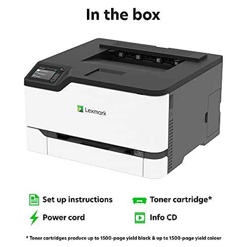 Lexmark C3426Dw Color Laser Printer With Interactive Touch Screen, Full-Spectrum Security And Print Speed Up To 26 Ppm (40N9310),White,Small #TOP3