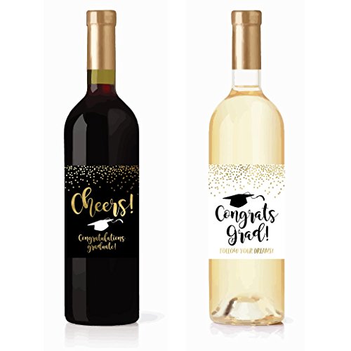 5 Gifts For Graduation Wine Labels For Bottles - Cool Graduation Gifts For Him, College Graduation Gifts For Her 2023, Gift Ideas For Graduation 2023 Gifts For Graduation From College, Nurse, Mba, Phd #TOP3