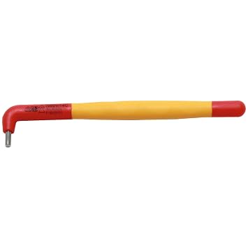 ProsKit VDE 1000V Insulated Hex Key Wrench 3mm, S2 Alloy Steel Hex Allen Key with Ergonomic Non-Slip Handle for Electrical Maintenance & Industrial Applications