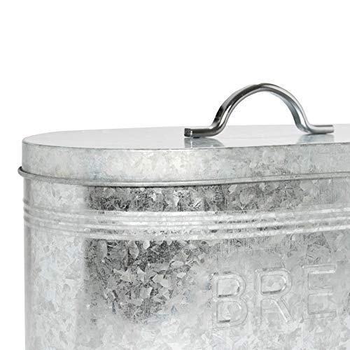 Amici Home, , Rustic Kitchen Galvanized Metal Bread Storage Bin, 288 Oz, Gray #TOP4