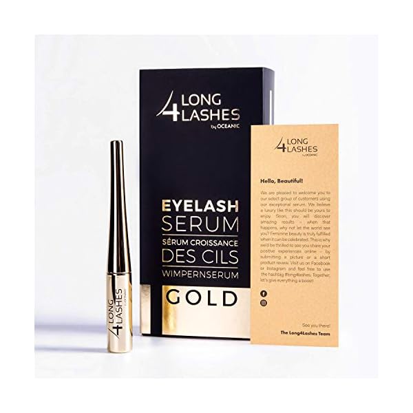 Long4Lashes GOLD 4 ml - Neues Exclusives Wimpernserum, hohe Kapazität - Serum der Superlative -steigert das… – Bild 3