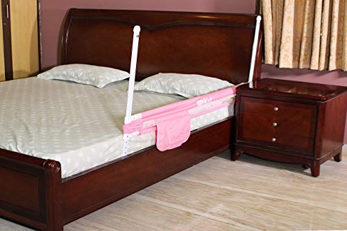 Image of Vic Kid Adjustable Baby Bedrail Guard Bed Fence Size: L 148cm* H 66cm (Pattern : Pink ABCD)