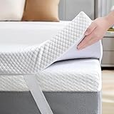 SINWEEK 3 Inch Gel Memory Foam Mattress Topper Twin XL Size for College Dorm, Ventilated High Density Pad for Back Pain, Bed Topper with Removable Soft Cover, CertiPUR-US Certified