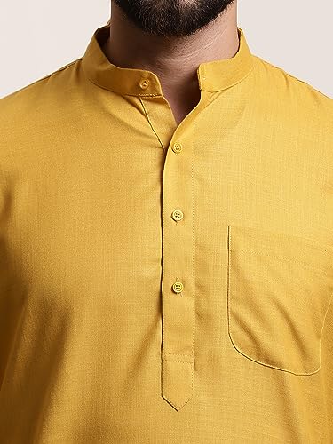 Image of SOJANYA (Since 1958 Men's Pure Cotton Solid Kurta & Churidar Pyjama Set