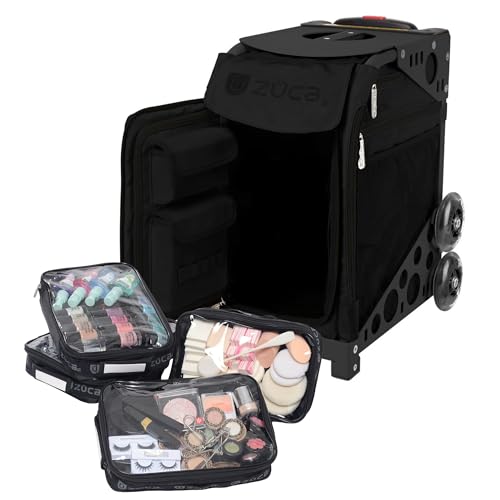 ZUCA Sport Artist Stealth Bag and Black Frame with Non-Flashing Wheels includes 4 Large Utility Pouches