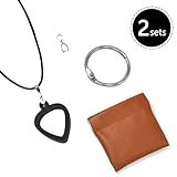 Musiin Guitar Pick Holder Necklace Compatible with Fender Dunlop D'Addario Standard Picks, Double-Sided Universal Design, Easy Access for All Styles 2 Pack (Standard)