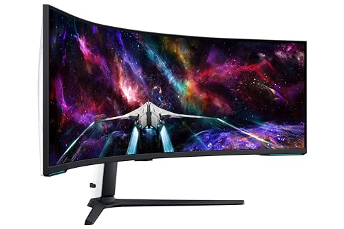 Image of Samsung 49-inch (124.4cm) Odyssey OLED G9 Dual QHD, 5120 x 1440, 240Hz, 0.03ms Curved Gaming Monitor, USB Hub, HAS, Neo Quantum Processor, Smart TV, AMD FreeSync Premium Pro (LS49CG950SWXXL,Black)