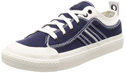 Diesel Men's S-ASTICO Low LACE-Sneakers, Star White/Peacoat - Import It All