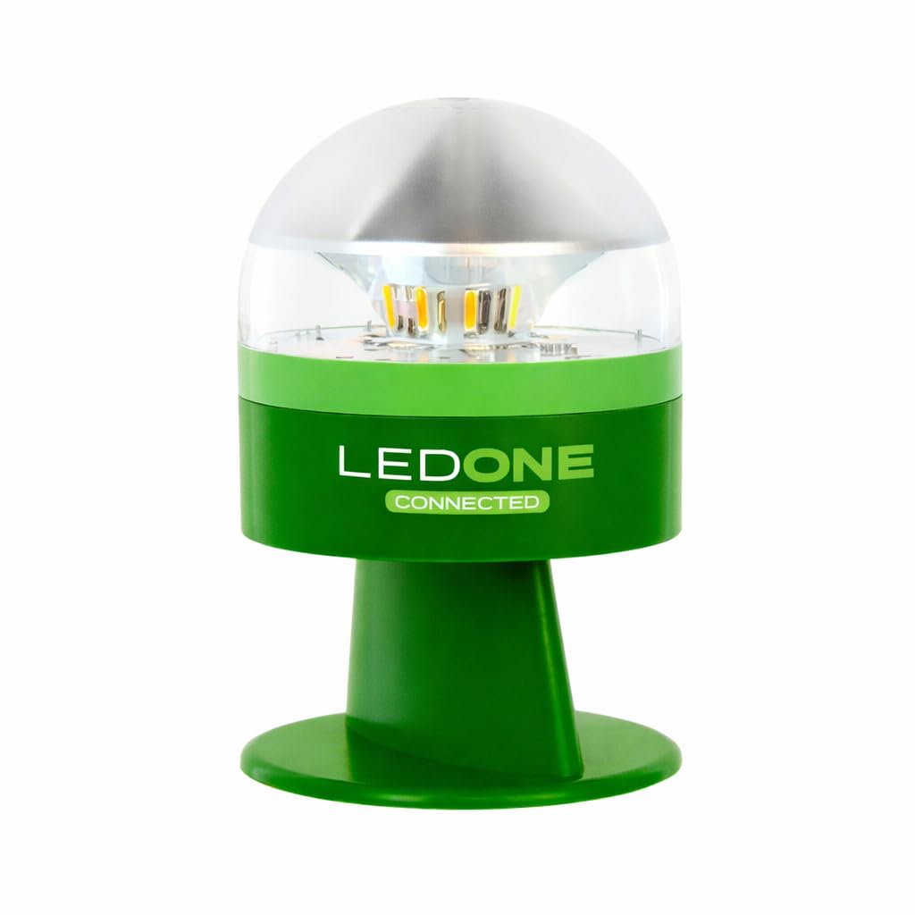Led ONE – Emergency Beacon V16 Connected DGT 3.0 with Geolocation IoT, LED Light 360º Visible 1 km, IP54, Made in Spain with Recycled Material – Replaces Triangles