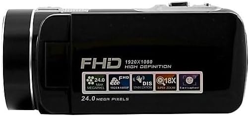 HamiltonBuhl HDV17BK ActionPro FHD Digital Video Camera 24MP, 2.7-Inch TFT-LCD Screen with 270 Angle Rotation, 18x Digital Zoom (Black)