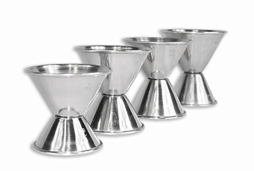 Cucinaprime Cocktail Jigger Set, Stainless Steel, Set Of 4 #TOP3