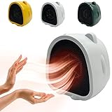 Chauffage D'appoint, Chauffage Soufflant Portable, CéRamique PTC Chauffage éLectrique 2000W, Petit Chauffage électrique pour Une Utilisation Dans Le Bureau/ Salon/Chambre (White)