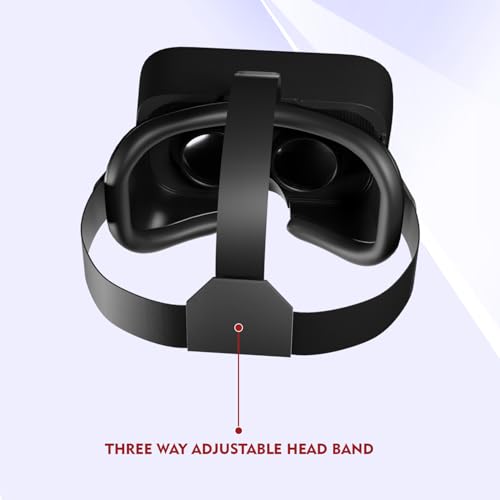 Image of Dood (15 Years Warranty) Virtual Reality VR Headset with Touch Button for Watching Movies,Playing Games Compatible with All Smartphones Upto 7 inches (Black)