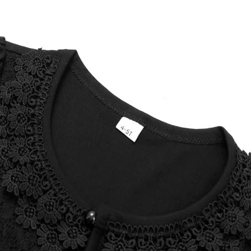 LUCKYGAL White Cardigan for Girls Shrug Sweaters Kids Lace Bolero for Party First Communion3