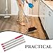SECFOU Stainless Steel Mop Handle Extension Rod, Metal Mop Pole Replacement with 4-Section Detachable Design, Heavy Duty Broom Rod for Household and Industrial Floor Cleaning