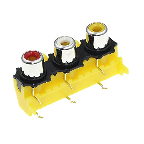 100Pcs RCA Socket 3-Hole RCA Socket AV Lotus Socket AV3-8.4-14 Audio Socket