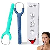 Juguta 2 Limpiadores De Lengua, Raspador De Lengua De Acero Inoxidable, Cepillo De Lengua Para Limpieza Bucal, Tratamiento Mal Aliento, Tongue Scraper Cleaner Metálico, Fresco Aliento