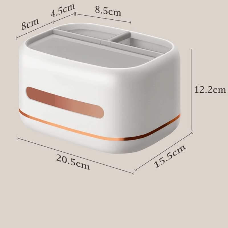 Desktop Tissue Box Removable Tissue Boxes Slight Decorative Handkerchief Case Paper Storage Boxes for Home Office Car (Color : White Size : 20.5 * 15cm) (White 20.5 * 15cm) image 3