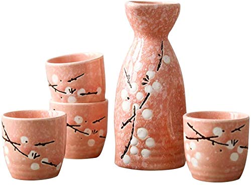 Service de tasses à saké en porcelaine ensemble de 5 pièces pour cadeau
