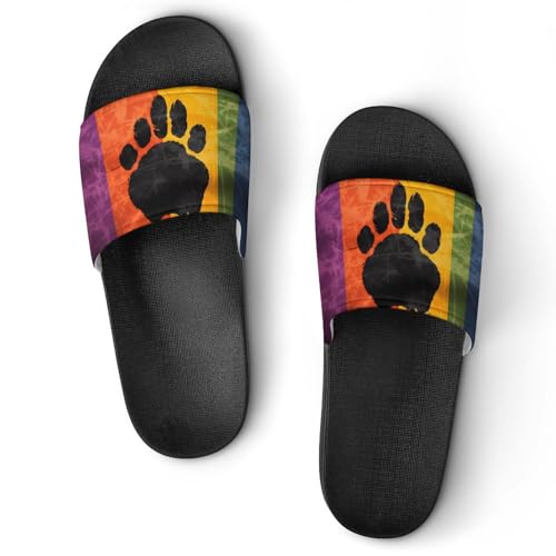 LGBT Paw House Sandals Non-Slip Bathroom Slippers Beach Summer Shoes for Men Women