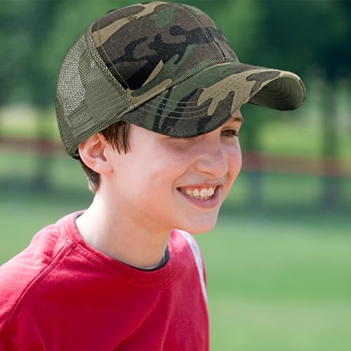 NXPWRC Kids Unisex Camouflage Green Baseball Cap, One Size, Lightweight, Sun Protection, Fishing, Hiking, Camping - Image 4