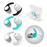 PANGTON VILLA Schwimm Ohrstöpsel für Erwachsene/kinder - Wasserdichte Wiederverwendbare Weich Silikon Ohrstöpsel Ohrschutz zum Schlafen, Duschen, Schwimmen, Surfen, Schnorcheln, Arbeit, Studium(L)