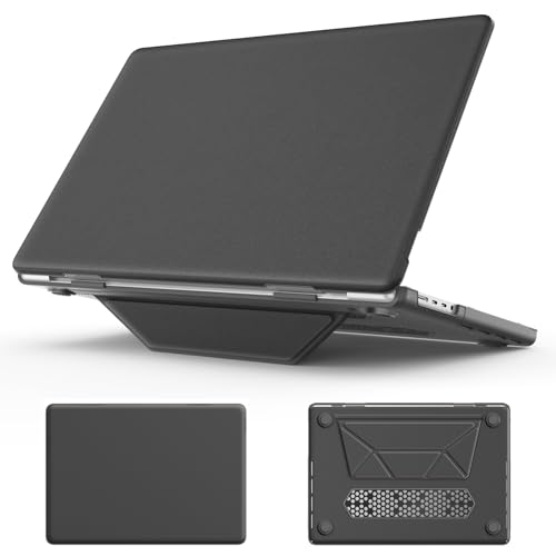 Coque de protection rigide MacBook Pro 16 en cuir gris haut de gamme A2485 A2780