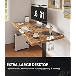 OffiGo 71 Inch Executive Electric Standing Desk, Height Adjustable Desk with Power Outlet & 1.38" Thick 3-Piece Desktop, Sit Stand Computer Desk for Home, Office, Conference Room, Rustic Brown - Image 5