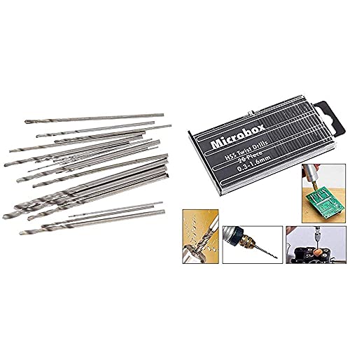Image of Diy Crafts 10788 11146 Shank Mini Micro Drill Bit Set Twist Drill Kit Rotary Hand Tools, 0.3-1.6 Mm, Multicolor, 20 Piece