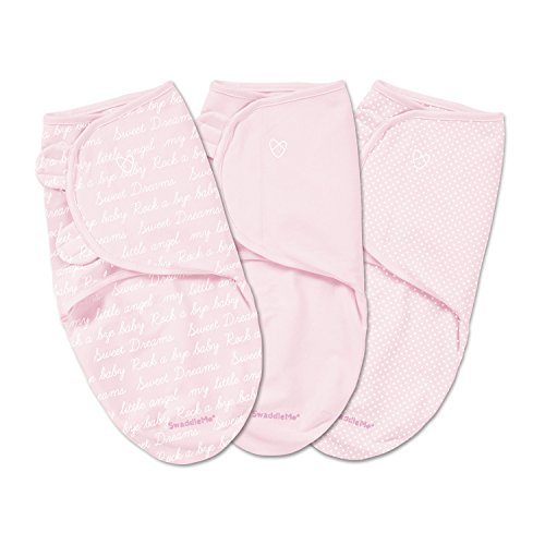 SwaddleMe Original Swaddle 3-PK, Pink Cursive (SM)
