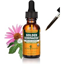Herb Pharm Alcohol-Free Golden Echinacea Liquid Glycerite with Goldenseal for Immune System Support - 1 Ounce