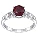 Produktbild Orchid Jewelry Damen Herren Kinder Unisex - 925 Sterlingsilber Sterling-Silber 925 Rund Red White Rubin