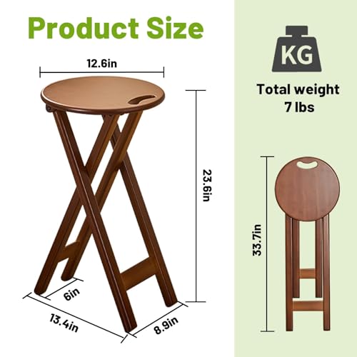 Tabourets de comptoir pliants avec rangement facile et assise intégrée - 4