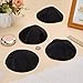 FINGERINSPIRE 4Pcs Black Satin Kippah 6.3inch in Diameter Polyester Rosh Hashanah Yamaka Prayer Hat High Holidays Silky Yarmulke Yom Kippur Yamulke for Shul Wedding Bar/Bat Mitzva Shabbat 4 Panel