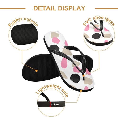 Black Pink White Flip Flop Beach Summer Casual Sandal for Women & Men Shower Shoes 208620272