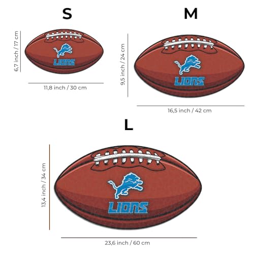 Iconic Puzzles, Detroit Lions Crest, 100% eco-sustainable wooden puzzle with official license NFL, size S, 150 pieces - Image 3
