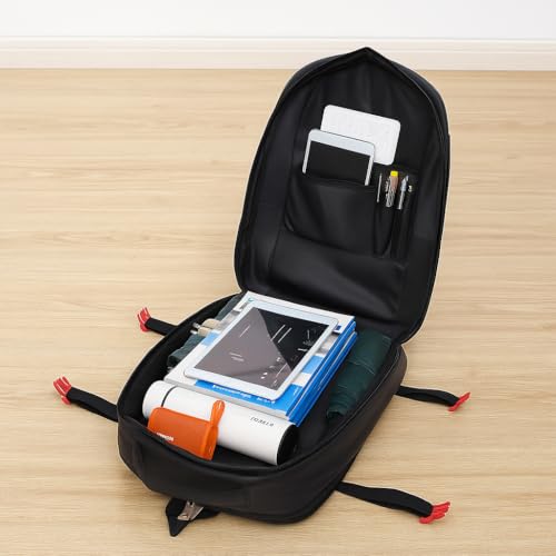 Image of Handcuffs Vegan Leather Anti Theft Casual Laptop Backpack with 15.6 Inch Laptop Pocket (Black-Full)