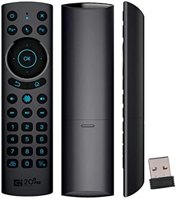 G20BTS Plus Wireless Bluetooth 5.0 Voice Backlit Remote Control Support 2.4G USB Gyroscope IR Learning Remote Control for Android TV Box(G20S Pro Plus)