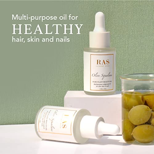Image of RAS Luxury Oils Olive Squalane Pure Plant Beauty Oil | For Hair, Skin & Nails | Lightweight, Reduces Fine Lines | Rich in Vitamins & Antioxidants | Natural and Organic, Cruelty Free, 35ml