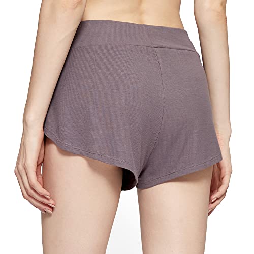 Image of LazyCozy Bamboo Viscose Sleep Shorts for Women, Soft Dolphin Lounge Shorts | Comfy Y2K Micro Mini Pajama Shorts, Lightweight Booty Shorts, Summer Pj Shorts, Knit Workout Shorts