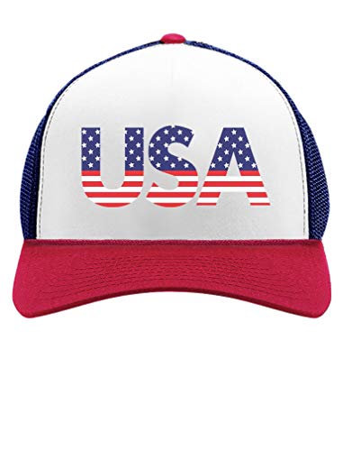 Tstars Merica Usa American Flag Hat 4Th Of July Mesh Cap Patriotic Hats For Men Women One Size Blue/White/Red #TOP23