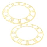 Operitacx 2pezzi Quadrante Orologio Rotondo in Acrilico con Numeri Arabi Oro, Facile da Pulire e Leggere, per Spazi Vari e Hall di Hotel