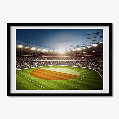 Cadre photo 70x50 cm avec tableau de stade polonais Tulup en bois MDF