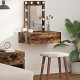 Rantry Schminktisch mit Schubladen Braun 60 x 40 x 70 cm Holzwerkstoff Möbelaccessoires Model865221