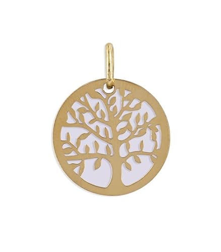 Colgante Árbol de la Vida Oro Amarillo 18K con fondo en nacar.| Priority | Colgante de oro | Colgante árbol de la vida |Colgante de 18k |Colgante para regalar |Colgante para mujer |Colgante de nacar