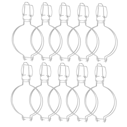 BAZEITFLOW 10 Piezas Abrazaderas de Alambre para Tarros de Vidrio de Cierres Inoxidable Reutilizables para Sellado Seguro Cocina y Restaurante