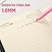 deegtran Pens Bulk, 50 Pack Smooth Pink Ink Ballpoint Pen, Wholesale Retractable Pens, No Bleed Aesthetic Click Pen Medium Point, 1.0MM