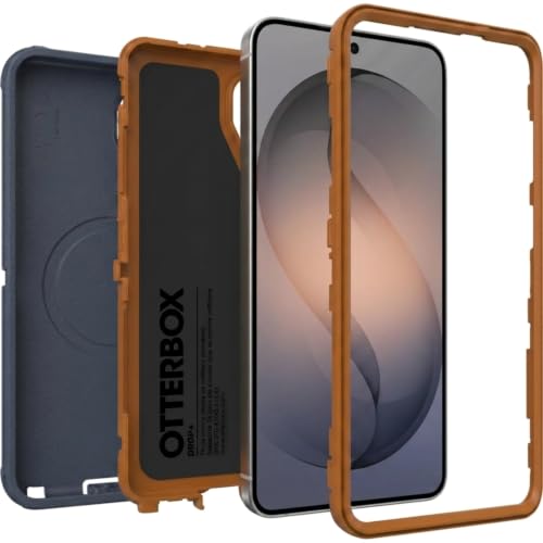 Image of OtterBox Samsung Galaxy S26+ (Only) - Defender Series Case - Navy Canyon (Blue & Orange) - Tough - Rugged & Durable - Samsung Galaxy Phone Case with Magnets